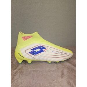 Lotto Solista 100 IV Gravity FG Mens Soccer Cleats Neon Yellow White Size 9 NEW